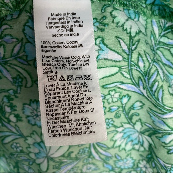 J Crew Ruffle-trim short-sleeve top in marigold blooms Size XL - Picture 5 of 6